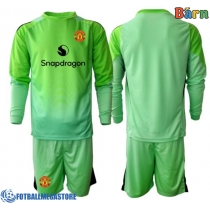 Fotballdrakt Barn Manchester United Keeper Tredjedraktsett 2025-26 Langermet (+ Korte bukser)